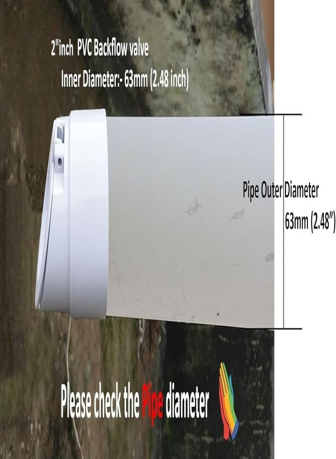 ES EKSAFAR ESEKSAFAR PVC Drain Backflow Valve Anti Rats Cockroaches, Snakes Backflow Strainer Cap,Cover,Hose Non Return Water for pipe (2pc -2 inch PVC Drain cap Means 63mm O.D. Pipe) - Image 5